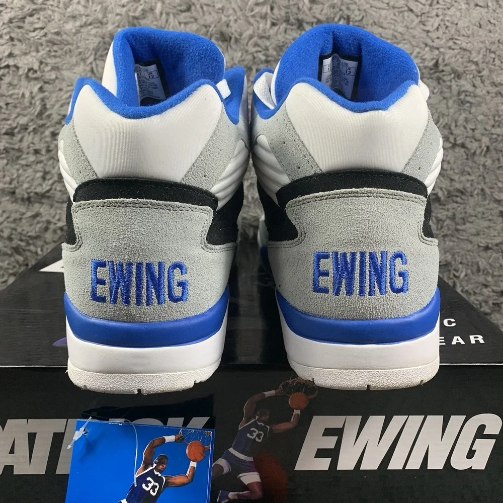 Patrick Ewing Athletics Sports Lite White/Royal Orange 1BM00256-109 Size 13 Box - Picture 3 of 10